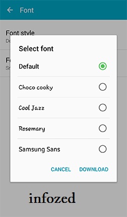 how to install choco cooky font on android